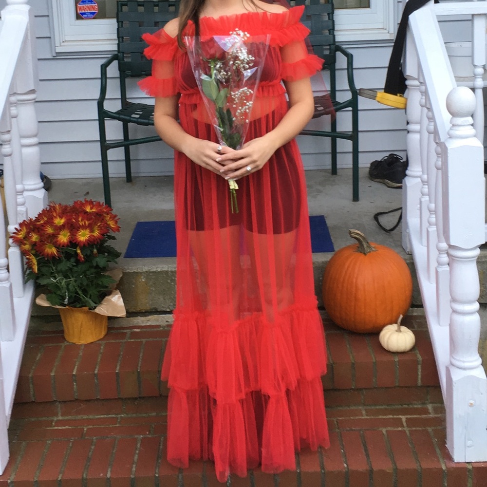Lydia Deetz Beetlejuice Red Tulle Dress